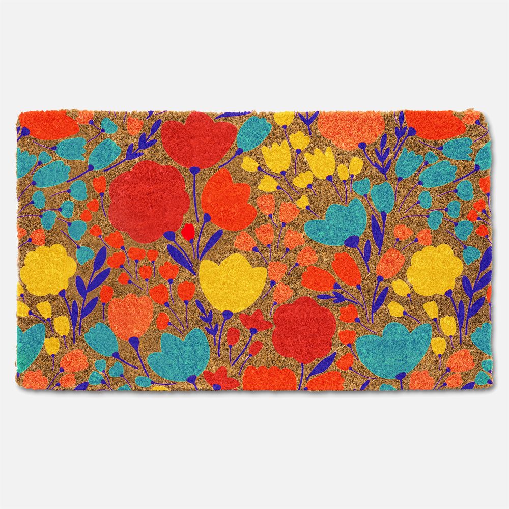 SH Home Decor - All Over Bright Bloom Coir Mat