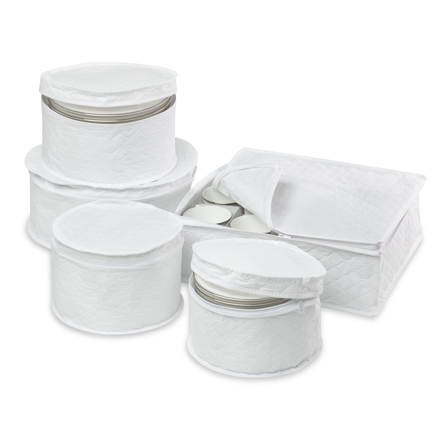 SH Home Decor - 5-Piece Honey-Can-Do Dinnerware Storage Set