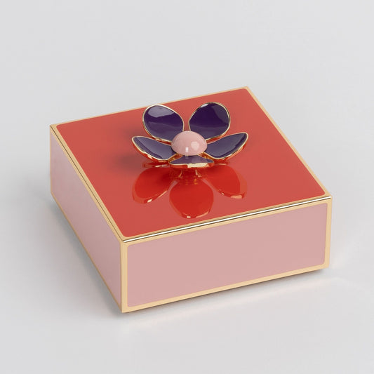 SH Home Decor - Make it Pop Floral Jewelry Box by Kate Spade - Red and Pink