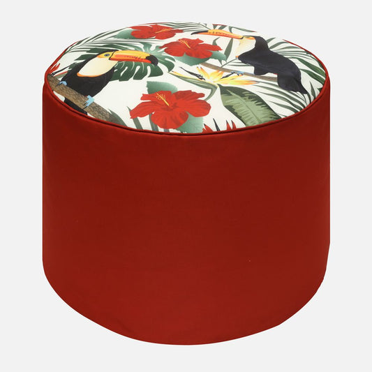 SH Home Decor - Printed Outdoor Pouf - Tropicana